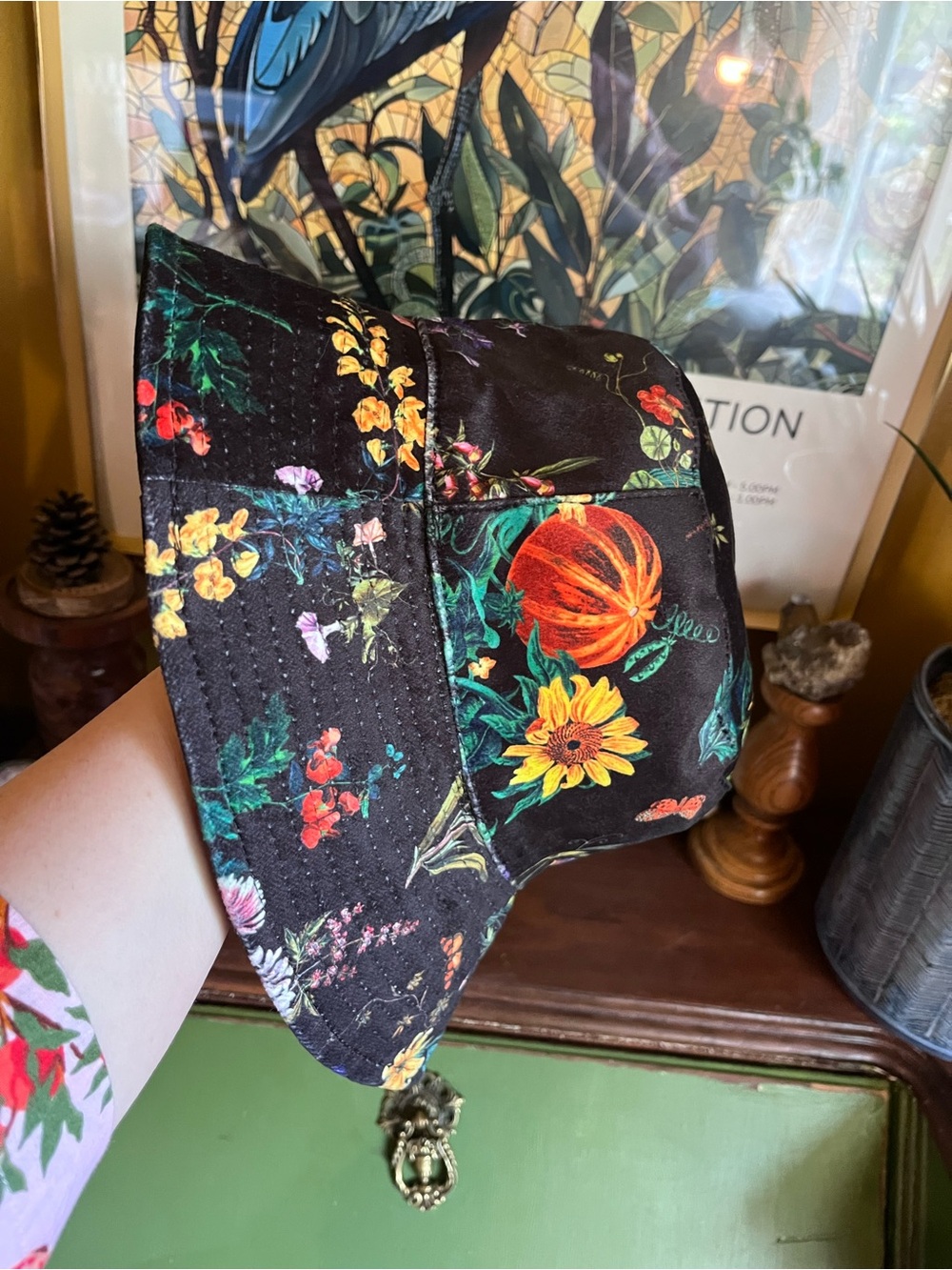 NWOT Fable England Floral Pumpkin Bucket Hat